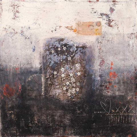 Mio unico bene Black Modern Wood Framed Art Print by Simoncelli, Charaka