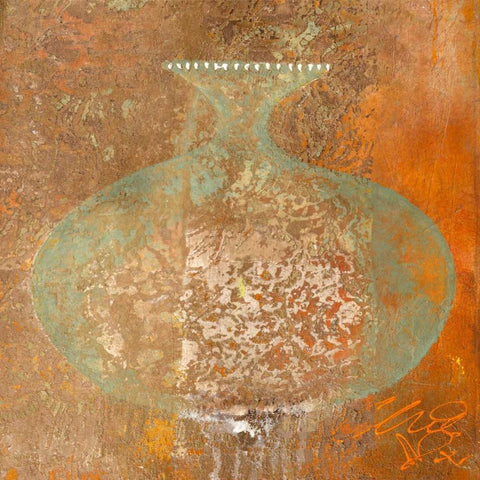 Elisir II White Modern Wood Framed Art Print with Double Matting by Simoncelli, Charaka