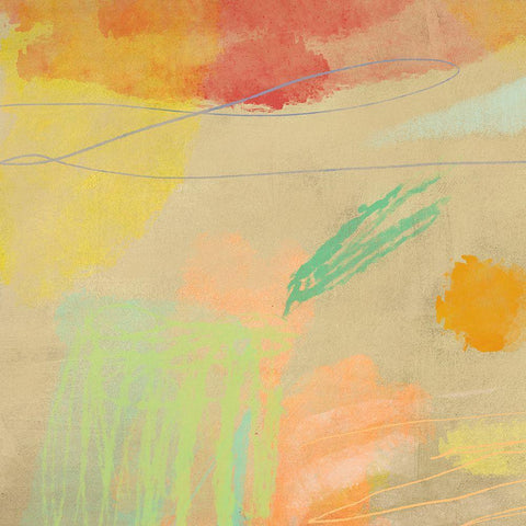 Scribbles I Black Modern Wood Framed Art Print by Olin, Chaz