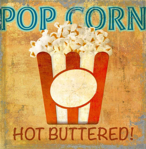 Pop Corn White Modern Wood Framed Art Print with Double Matting by Teller, Skip