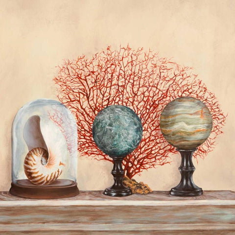 Memoires de voyage II White Modern Wood Framed Art Print by Dellal, Remy