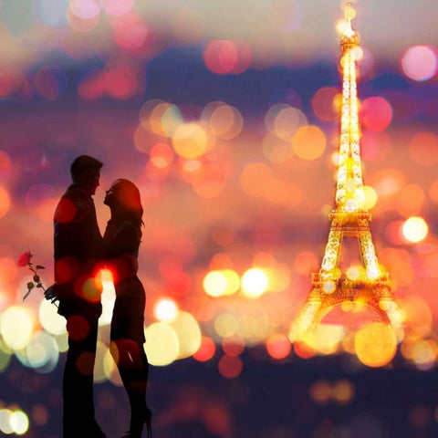A Date in Paris (detail) Black Modern Wood Framed Art Print by Loumer, Dianne
