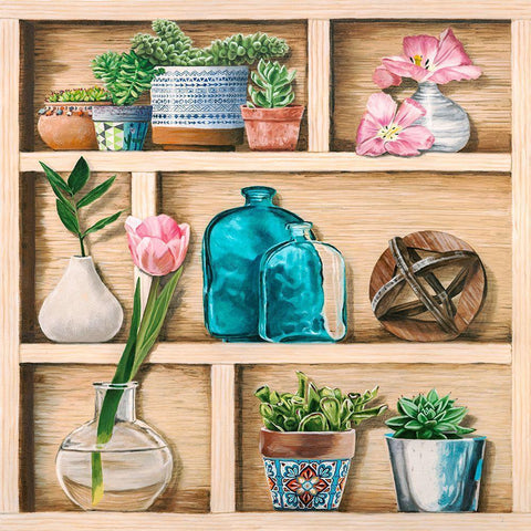 Collection de Memoires II White Modern Wood Framed Art Print by Dolci, Elena