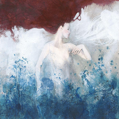 Mermaid White Modern Wood Framed Art Print by Pagnoni, Erica