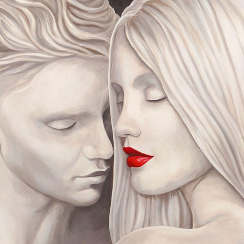 From Her to Eternity (detail) Black Ornate Wood Framed Art Print with Double Matting by Eleanor, Setti