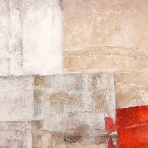 Incontro I White Modern Wood Framed Art Print with Double Matting by Falcone, Ruggero