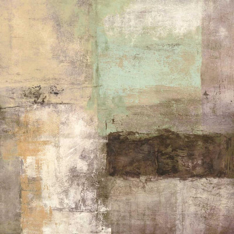 Plage II White Modern Wood Framed Art Print with Double Matting by Falcone, Ruggero