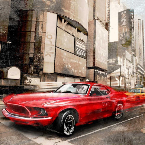 Red Rocket White Modern Wood Framed Art Print by Baldo, Ivan