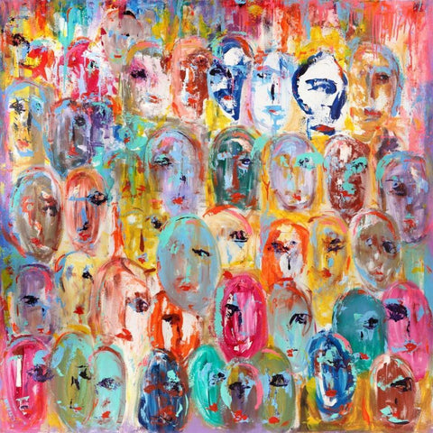 Facebook White Modern Wood Framed Art Print by Corrado, Italo