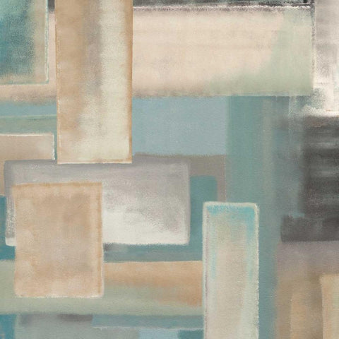 Aqua I White Modern Wood Framed Art Print by Corrado, Italo