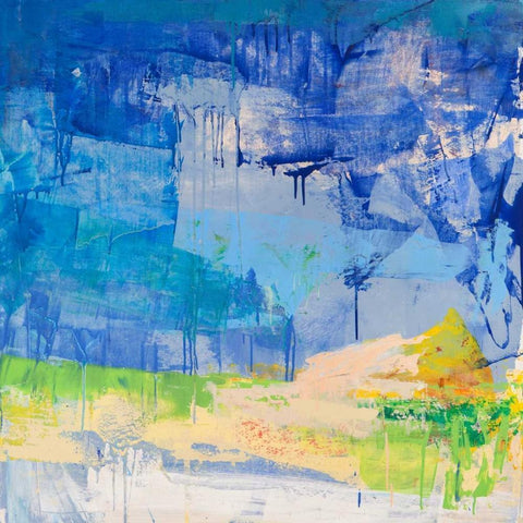 Notte serena I White Modern Wood Framed Art Print with Double Matting by Corrado, Italo