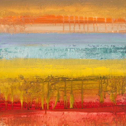 Geo II White Modern Wood Framed Art Print with Double Matting by Corrado, Italo