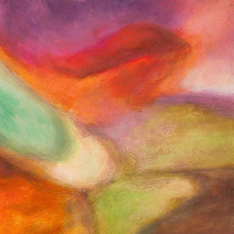 Nirvana II Black Modern Wood Framed Art Print with Double Matting by Demos, Jean-Luc