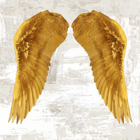 Angel Wings IV White Modern Wood Framed Art Print by Joannoo