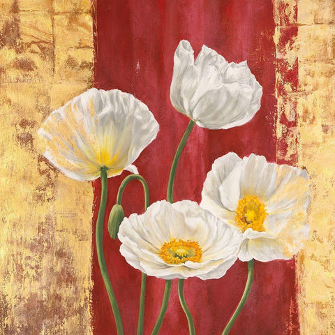 Royal Red II Gold Ornate Wood Framed Art Print with Double Matting by Jenny, Thomlinson