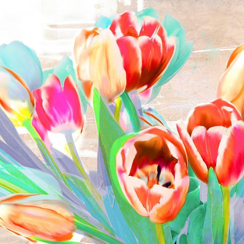 I dreamt of Tulips (detail) White Modern Wood Framed Art Print by Kelly, Parr