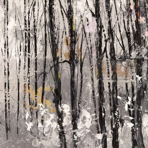 Bosco I Black Modern Wood Framed Art Print with Double Matting by Lucas