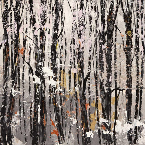 Bosco II White Modern Wood Framed Art Print by Lucas