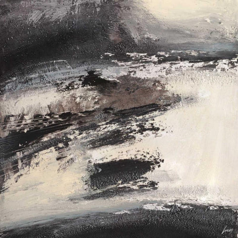 Aperture 2 Black Modern Wood Framed Art Print with Double Matting by Lucas