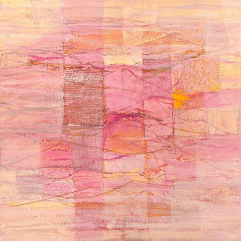 Monocromo Rosa White Modern Wood Framed Art Print with Double Matting by Lucas