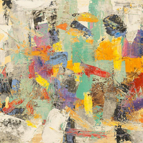 Rivoluzione colorata I (detail) Black Modern Wood Framed Art Print with Double Matting by Lucas