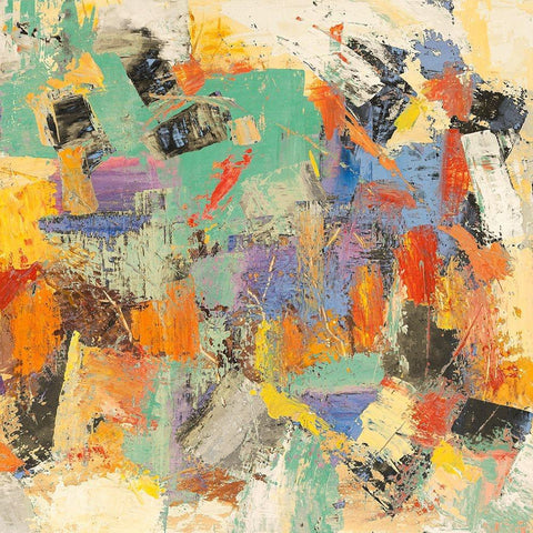 Rivoluzione colorata II (detail) White Modern Wood Framed Art Print with Double Matting by Lucas