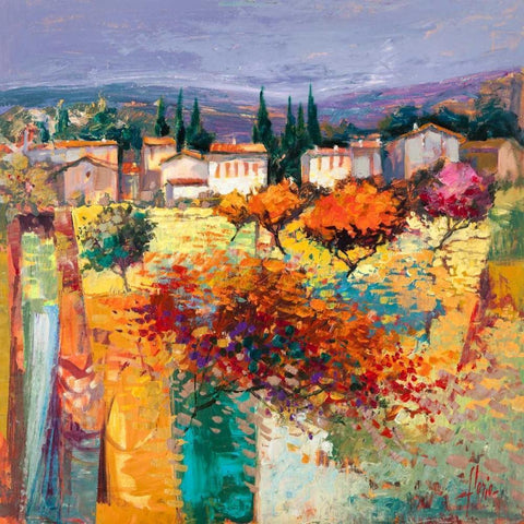 Estate italiana Black Modern Wood Framed Art Print with Double Matting by Florio, Luigi