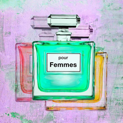 Pour Femmes II White Modern Wood Framed Art Print by Clair, Michelle