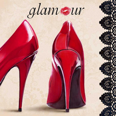 Glamour White Modern Wood Framed Art Print by Clair, Michelle