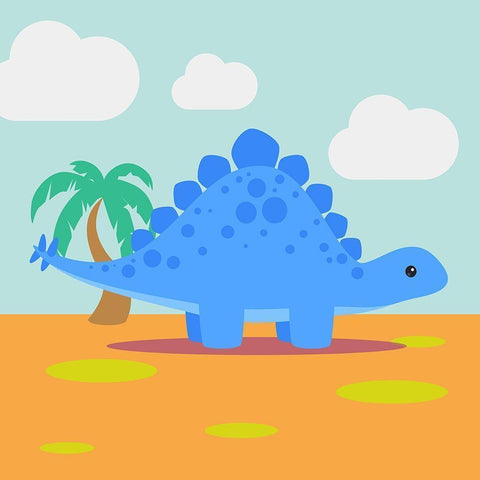 Lil Stego White Modern Wood Framed Art Print by Malia, Rodrigues