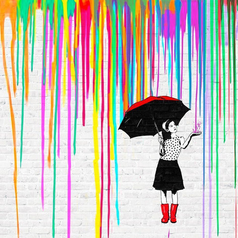 Expecting Colors Black Modern Wood Framed Art Print with Double Matting by Masterfunk Collective