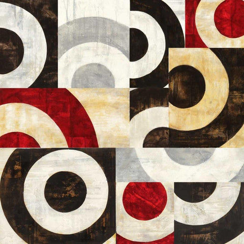 Addendum I Black Modern Wood Framed Art Print with Double Matting by Nava, Sandro