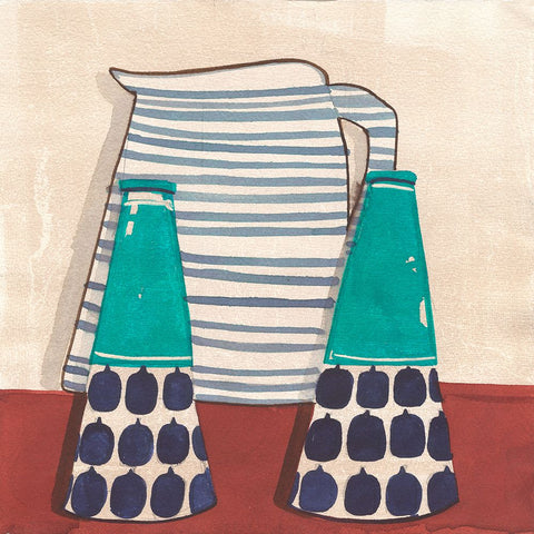 Cuisine I White Modern Wood Framed Art Print with Double Matting by Dupree, Pat