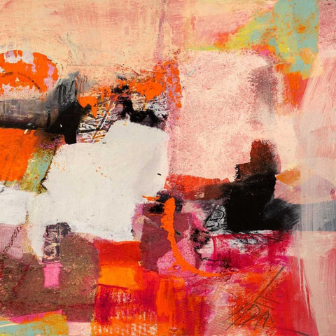 Colors of Summer II White Modern Wood Framed Art Print with Double Matting by Pima, Arthur