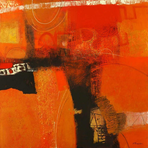 Ottimismo Black Modern Wood Framed Art Print with Double Matting by Piovan, Maurizio