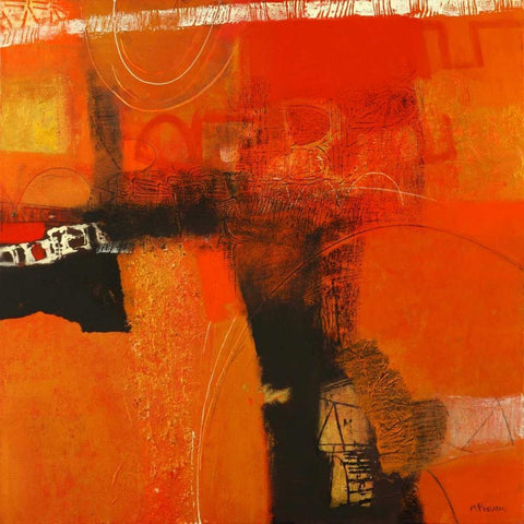 Ottimismo Black Ornate Wood Framed Art Print with Double Matting by Piovan, Maurizio