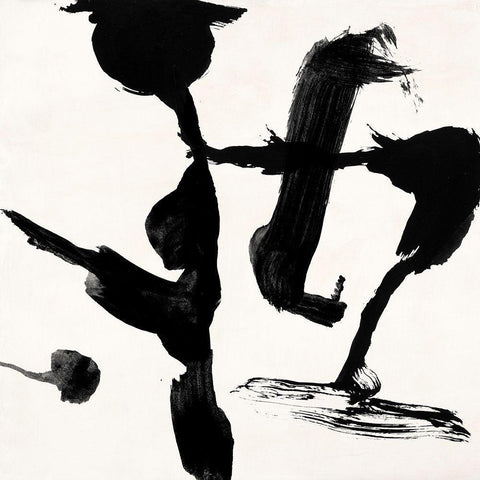 Gestures I Black Modern Wood Framed Art Print with Double Matting by Peter, Winkel