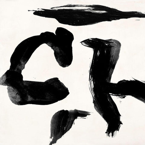 Gestures III White Modern Wood Framed Art Print with Double Matting by Peter, Winkel