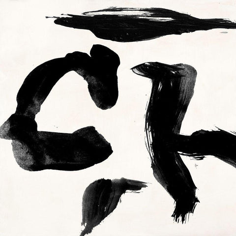 Gestures III Black Modern Wood Framed Art Print with Double Matting by Peter, Winkel