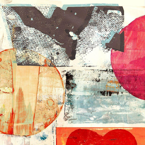 Pop Love #1 (Moon+Sun) Black Modern Wood Framed Art Print by Winkel, Peter