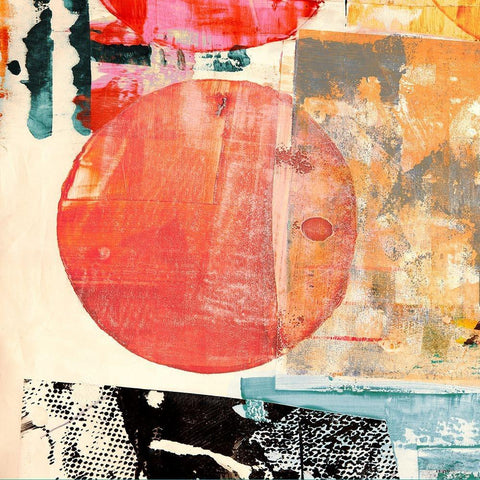 Pop Love #2 (Sun) White Modern Wood Framed Art Print with Double Matting by Winkel, Peter