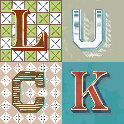 Luck White Modern Wood Framed Art Print by Steven, Hill