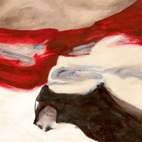 Katana II Black Modern Wood Framed Art Print with Double Matting by Stone, Jim