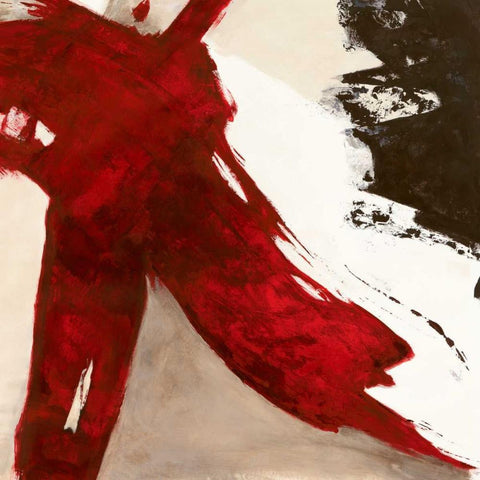 Katana III White Modern Wood Framed Art Print with Double Matting by Stone, Jim