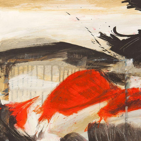 Primal Intersection I Black Modern Wood Framed Art Print by Jim, Stone