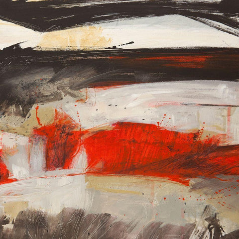 Primal Intersection II White Modern Wood Framed Art Print by Jim, Stone