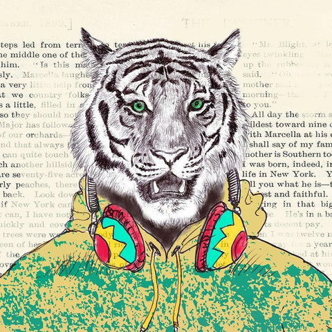 Sporty Guy (detail) Black Modern Wood Framed Art Print with Double Matting by Matt, Spencer