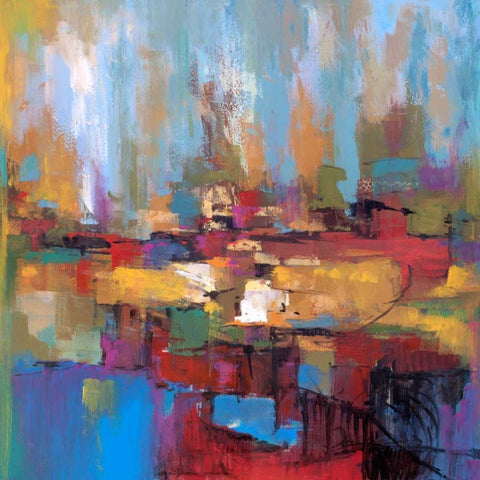 Senza titolo White Modern Wood Framed Art Print by Marzari, Tebo