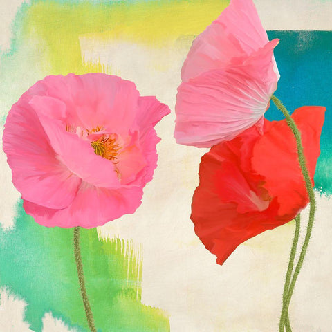 Festival I (detail) White Modern Wood Framed Art Print by Rizzardi, Teo