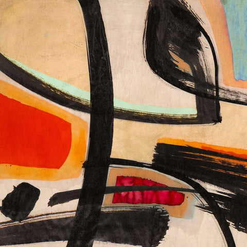 In the Sun I Black Modern Wood Framed Art Print by Perelli, Teo Vals